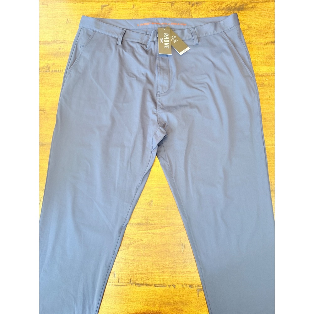 Rhone Commuter Pants Mens 40 Blue Gray Performance Stretch Trousers NEW